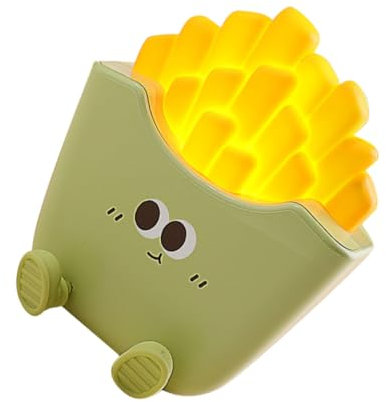 Veemoon Pommes-frites-nachtlicht Schreibtischlampe Nachttischlampe Nachtlampe Schöne Tischlampe Nachtlicht Für Den Haushalt Bezauberndes Nachtlicht Kind Niedlich Geburtstagsgeschenk Abs