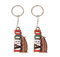 ZENRUIMING 2 x Dubai-Gebäude-Schlüsselanhänger, Dubai-Reise-Souvenir-Schlüsselanhänger, Tasche, Auto-Dekoration, Schlüsselanhänger, senden Sie Freunde, Ältere Kollegen,