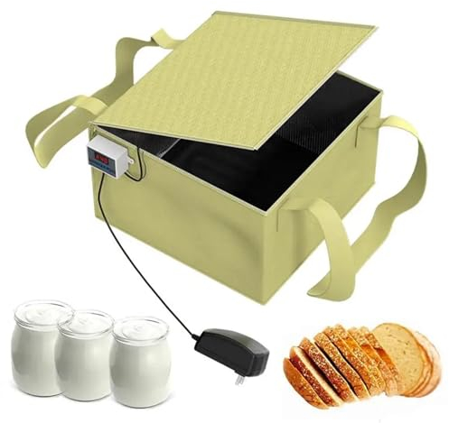 Teigraumaschine mit präziser Temperaturregelung Brotaufreismaschine Heizbox mit doppelseitiger Heizmatte Faltbarer Teig für Gebäck Brot Pizza machen Joghurt backen