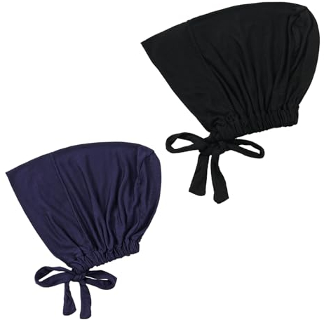 2 Stück Kopftuch Damen Sommer,Hijab Islamische Turban Muslimische Chemo Bonne für Frauen Mütze Kopfbedeckung Muslimisches Abaya Undercap Binden Kopftücher Women Giyim Set Christian Elastische Cap