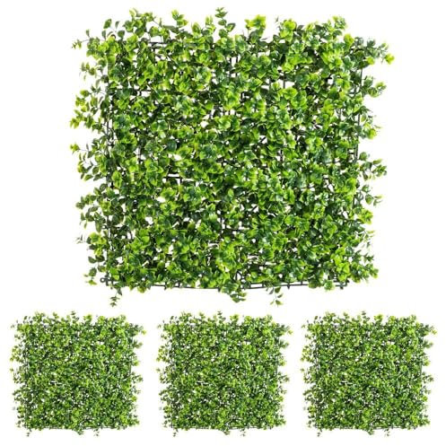 LOLAhome Jardín Vertical Artificial Estilo Enredadera | 1 m2: 4 Paneles de 50x50 cm | PVC: 5 años protección UV | Realista y Elegante, Fácil instalación | para Interior y Exterior | Jardín Vertical