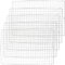 GANAZONO Disposable Grill Topper, 5pcs BBQ Mesh Grilling Mat Rectangular Grilling Liners Vegetable Meat Grill Tray for Outdoor BBQ Grill