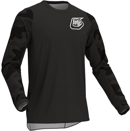 HULG Herren-Mountainbike-Trikot, Herren-Radtrikot, Motocross, Downhill-Trikot, Schnell Trocknend Und Atmungsaktiv, Geeignet Für MTB/BMX/Cross-Country-Motorräder Und Andere Sportarten
