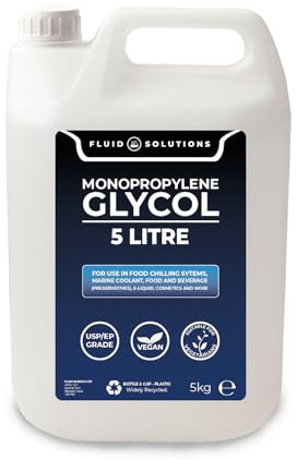 Fluid Science Monopropylene Glycol USP Grade - 5 Litre Ultra Pure | For Food Chilling, Cosmetics and Coolant Systems