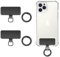 MoKo 2-Piece Phone Tether, Cuscinetto per Cordino telefonico in Acciaio Inossidabile, Ricambio per 2 Passanti a Molla, Adatto alla Maggior Parte delle custodie per telefoni a Copertura Totale, Nero