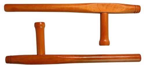 TEKKA BUDO Tonfa Roteiche (Paar) - Runde Form - 51 cm lang - Kobudo Kampfsport Training