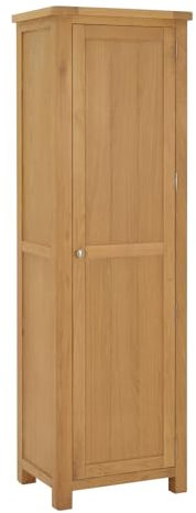 The Furniture Market | Marbury Oak | Single Door Kitchen Cupboard | Tall Shaker Storage Unit | 5 Shelves & Hooks | Country Style | Fully Assembled | H 1900 x W 600 x D 450mm
