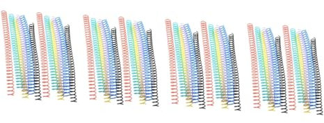 STOBOK 48stücke Spiralbindung Coils Für Notizbücher Kunststoff Binderinge Farben Lösung Für Lose- Und Büroorganisation