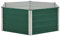 Letto di Coltura Rialzato 129x129x46 cm Acciaio Zincato Verde Vaso Rialzato Da Interno Fioriera Con Spalliera Da Esterno Fioriere Da Esterno Grandi Aiuola Rialzata Da Esterno per Patio Giardino