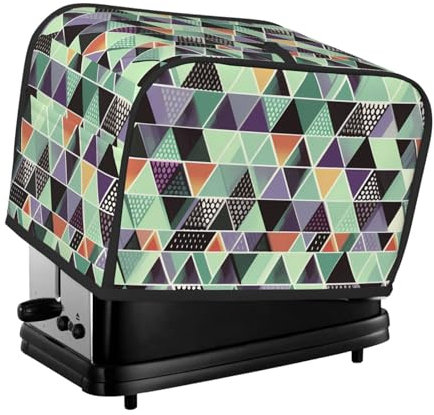 Geometrische Dreieck-Toaster-Abdeckung, wasserdicht, staubdicht, für kleine Geräte, mit Taschen und Aufhängeschlaufe