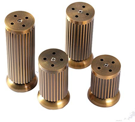 Adjustable Furniture Legs Set of 4 with Screws, Antique Brass Finish for Sofa Cabinet Stool Chair, Mid Century Modern Design
