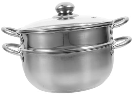 Cabilock Olla de Vapor de Doble Capa Inoxidable para Cocción al Vapor Utensilios de Cocina 3 Multiusos para Verduras y