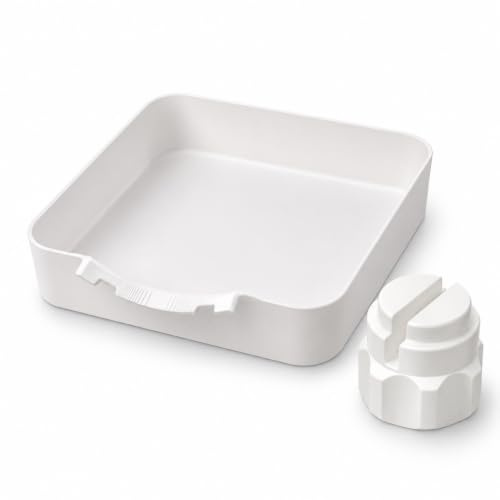 Washing Machine Drainage Tray, Washer Drain Pan with Drain Funnel Adapter, Low Profile Water Catch Tray for Front Load Washer Filter Cleaning, Laundry Pump Maintenance