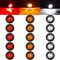 GOFORJUMP 15 STÜCKE Anhänger LKW Led Seitenmarkierung Blinker Kontrollleuchten Rot/Gelb/Weiß Hinten Seitenmarkierungsleuchte Bus Auto Außenleuchten 12 V