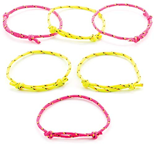 Baker Ross Freundschaftsbänder für Kinder - größenverstellbar - tolles Armband in Neonfarben - als Mitgebsel für den Kindergeburtstag - 12 Stück