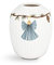 Kähler Vase H10.5 cm Hammershøi Christmas Handarbeit mit Aquarellmalerei, Weiss