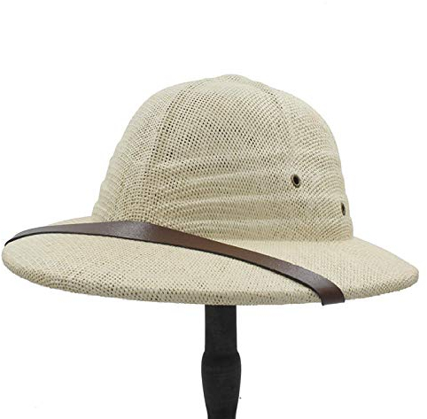 QQYG Neuheit Toquilla Stroh Helm Helm Sonnenhüte Für Männer Vietnam Krieg Armee Hut Papa Bootsfahrer Eimer Hüte Safari Jungle Miners Cap 56-59CM-Stroh