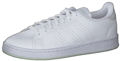 Adidas Damen Advantage Sneaker, FTWR White/FTWR White/Linen Green, 38 2/3 EU