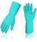Vgo... 10 Paires gants menage vaiselle, gants cuisine nettoyage en nitrile sans latex imperméable, caoutchouc réutilisables (NT2141,Vert,8/M,10Paires)