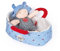 JOLIJOU - Poupon Couffin Matelassé - Mathis - Bleu - 20 cm - Facile à Transporter - Jeu d'Imitation - Développement de l'Imagination - Idée Cadeau de Naissance Filles et Garçons - JJ6009