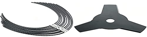 Bosch Home and Garden F016800431 Hilo cortabordes para AFS 23-37 & Bosch F016800414 AFS 23-37, Cuchilla para desbrozadora de 23 cm, Ø25 mm/2 mm