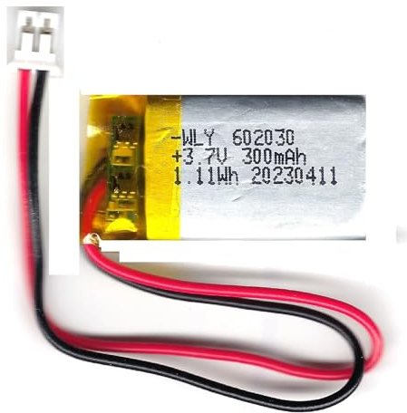 EASTCELL LIPO 3,7 V batterie 300 mAh Polung: gauche rouge/droite noir JST-PH 2.0 mâle