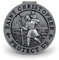 PloreWay Médaille de Saint Christophe pour voiture, clip de visière, talisman pour la sécurité, accessoires de visière, cadeau pour conducteurs, familles, amis