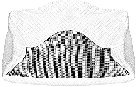 HOMCA Ersatzkissenbezug Waschbaren Kissenbezügen Memory Foam Kopfkissen Bezug, Grau, Geeignet für HOMCA PL01-Kissen