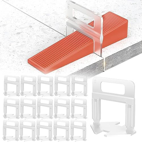 Système de Nivellement pour Carrelage Kit 600 Languettes de Nivellement Clips 2mm pour la Pose de Carreaux épaisseur 3–12 mm (200 clips Nivellement de 3mm)