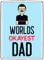Pixly® Worlds Okayest Dad Fridge Magnet Large Jumbo Size Funny Joke Keepsake Novelty Refrigerator Magnets Gift