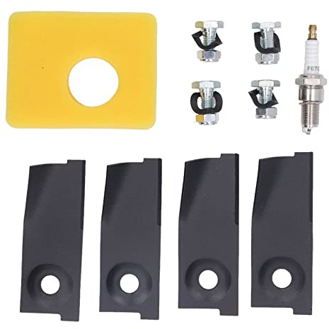 lvifloae Air Filter Replacement Kit for Masport 450E 500E 550E 550EX Motor 18inch Lawn Mower Blades & Bolts Spark Plugs