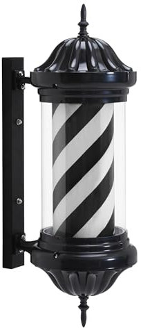 Barberpub Barber Pole Barbierstab, Barbershop Friseurstange mit LED Leucht Salon Einrichtung, Drehbar Stange Friseursalon, Barbier Stange Licht 70 CM, Energie Sparen L054