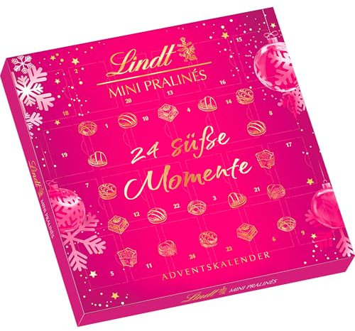 Lindt Mini Pralinés Adventskalender | 125 g | Exquisite Pralinen für die Weihnachtszeit | Perfektes Schokoladen-Geschenk