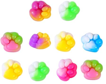 10 Stück Taba Squishy Cat, Squishy Toy Squishy Cat Paw, Fufu Squishy für Stressabbau, Squeeze Toy Squishy Pfote, Süße WeichKatzenpfoten, Squeeze Spielzeug, Katzenpfoten Squishy für Kinder Erwachsene