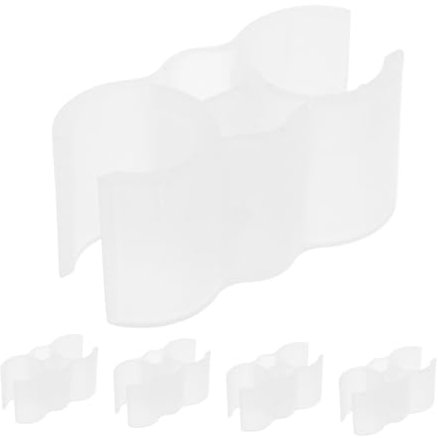WOFASHPURET 5 Pièces Boucle à Balai Pince Fixe raccord de Tuyau connecteur de Collier de Serrage Collier de réparation de Tuyau Adaptateur de Manche à Balai Plastique Blanche