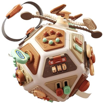 Generisch Motorikwürfel Ab 1 Jahr, 22 Seite Activity Würfel Baby, Busy Cube, Montessoris Sensorik Spielzeug, Lernspielzeug Ab 1 Jahr, Babygeschenk