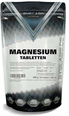 Magnesiumcitrat 200 mg elementares Magnesium - 365 Tabletten | Magnesiumtabletten - 365 Tabletten - Jahresversorgung - 200 mg pro Tablette (1258 mg Magnesiumcitrate pro Tablette)