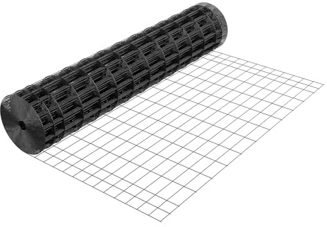 VEVOR Trädgårdsstaket, 122 cm x 15,2 m, 5,08 x 10,16 cm nät, galvaniserad ståltråd, för nötkreatur, svin och får, för djurhöljen, burtråd, svart
