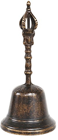 aubaho Tischglocke 20cm Handglocke Krone Glocke Schulglocke Antik-Stil Messing (c)