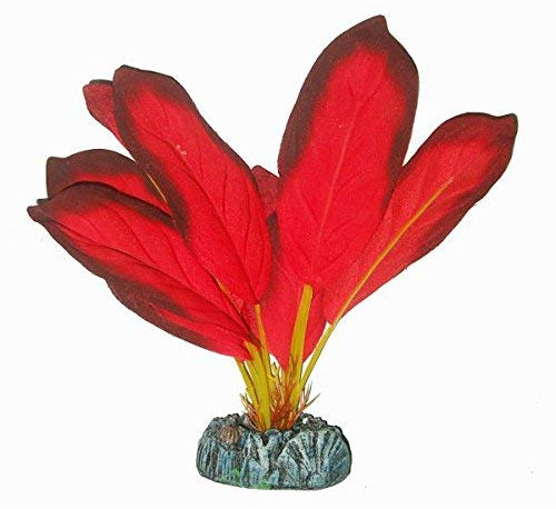 Betta Realistic Silk Artificial Aquarium Plants ~ 20cm Silk Red Plant