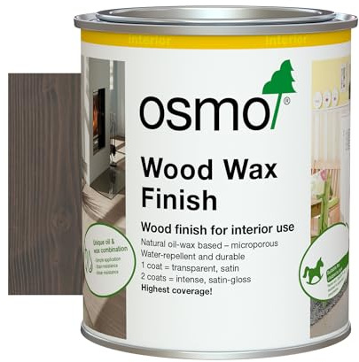Osmo Wood Wax Finish (750ML, Granite Grey)
