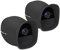 kwmobile 2x Skin Compatible with Arlo Pro/Pro 2 Smart - Silicone Security Camera Case Outdoor CCTV Cover - Black