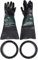 perfeclan Hochwertigem PVC Sandstrahl mit Zange für Sandstrahlkabine, aus PVC und Baumwolle, 1 Paar Handschuhe mit Halter