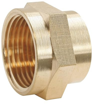 SOMATHERM FOR YOU, Manchon laiton réduit double femelle 12/17-8/13 pour raccordements plomberie, compatible avec tous raccords laiton, étanchéité sur filet ou joint plat