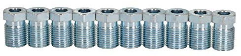 Mâle acier Raccords raccord de tuyau 1/2x20 UNF pour 1/4 tuyau de frein 10pc
