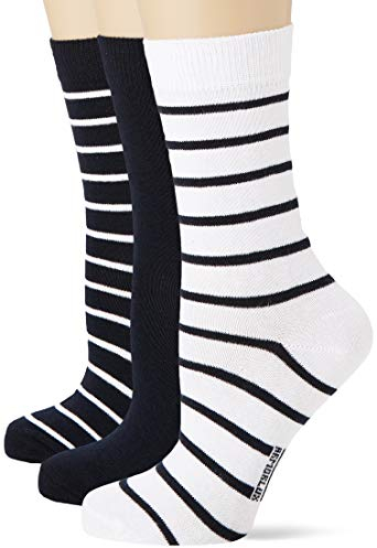 Armor Lux Damen 77294 Socken, Mehrfarbig (Rich Navy/Blanc Bi8), 36/37 (Herstellergröße: 36/38)