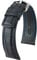 HIRSCH Herren Uhrenarmband Alligator Style Modell Grand Duke 22 mm Schwarz/schwarz
