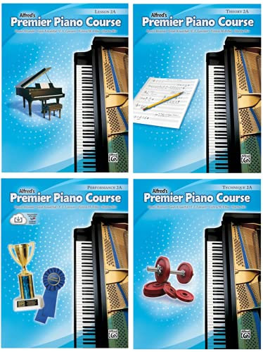 Alfred's Premier Piano Course Level 2A Books Set (4 Books) - Lesson, Theory, Performance, Technique