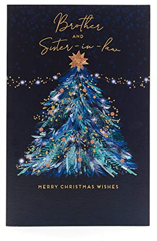 Weihnachtskarte für den Schwiegerbruder und Schwägerin, zum Versenden an Paare, Geschenkkarte für Ihn
