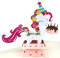 MOKIO® Biglietto Compleanno Pop-Up – Buon Compleanno Pony con regalo e torta – Biglietto regalo 3D per un compleanno, ideale per regali in denaro, Biglietto pieghevole con busta